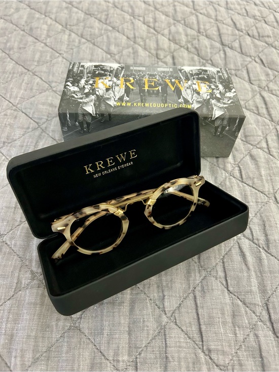 KREWE Accessories - NEW KREWE St. Louis Unisex Eyeglass Frames 44□23 Blonde Tortoise Gold w/Case